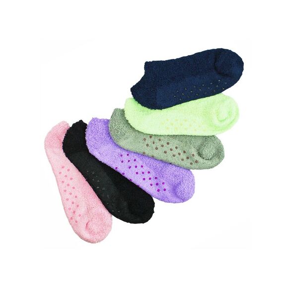 Soft & Cozy Non-Slip 6-Pack Ankle Slipper Socks - Picture 1 of 6
